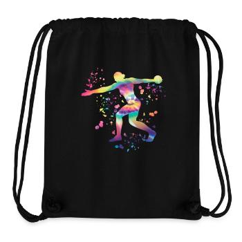 Diskuswerfer Colorsplash Diskuswurf - Stanley/Stella recycelter Gym Bag - Schwarz - Vorne