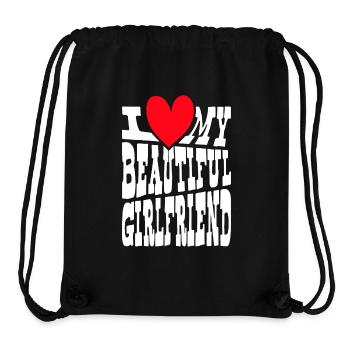 Paare Liebe Herz Freund Geschenkidee Beziehung - Stanley/Stella recycelter Gym Bag - Schwarz - Vorne