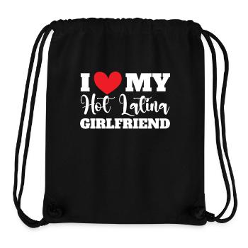 Paare Liebe Herz Freund Geschenkidee Beziehung - Stanley/Stella recycelter Gym Bag - Schwarz - Vorne