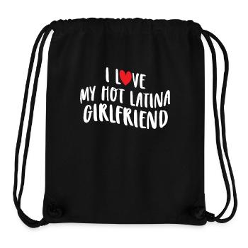 Paare Liebe Herz Freund Geschenkidee Beziehung - Stanley/Stella recycelter Gym Bag - Schwarz - Vorne