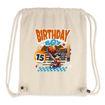 Basketball 15th Birthday - Stanley/Stella Recycled Gym Bag - natural - Front