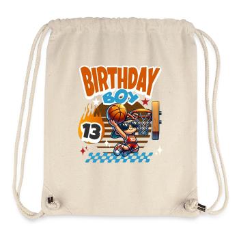 Basketball 13th Birthday - Stanley/Stella Recycled Gym Bag - natural - Front