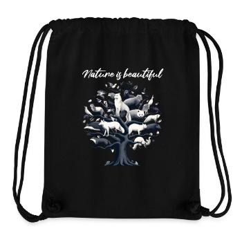 Nature Tree Life Nature Conservation Animal Welfare Bio Forest - Stanley/Stella Recycled Gym Bag - black - Front