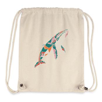 Colorful Geometric Whale Artwork - Stanley/Stella Recycled Gym Bag - natural - Front