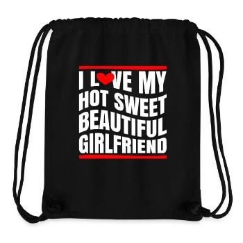 Paare Liebe Herz Freund Geschenkidee Beziehung - Stanley/Stella recycelter Gym Bag - Schwarz - Vorne