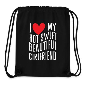 Paare Liebe Herz Freund Geschenkidee Beziehung - Stanley/Stella recycelter Gym Bag - Schwarz - Vorne