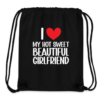 Paare Liebe Herz Freund Geschenkidee Beziehung - Stanley/Stella recycelter Gym Bag - Schwarz - Vorne