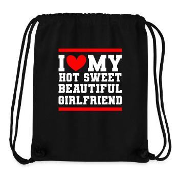 Paare Liebe Herz Freund Geschenkidee Beziehung - Stanley/Stella recycelter Gym Bag - Schwarz - Vorne
