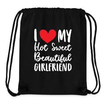 Paare Liebe Herz Freund Geschenkidee Beziehung - Stanley/Stella recycelter Gym Bag - Schwarz - Vorne
