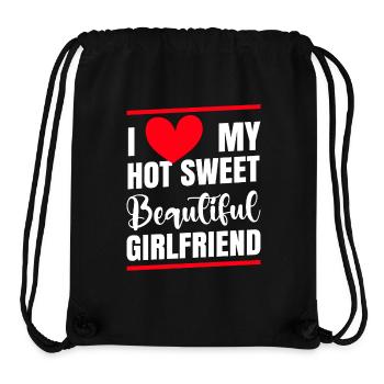 Paare Liebe Herz Freund Geschenkidee Beziehung - Stanley/Stella recycelter Gym Bag - Schwarz - Vorne
