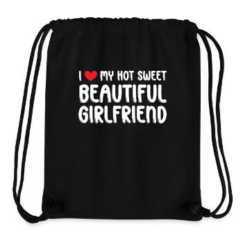 Paare Liebe Herz Freund Geschenkidee Beziehung - Stanley/Stella recycelter Gym Bag - Schwarz - Vorne