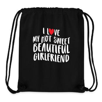 Paare Liebe Herz Freund Geschenkidee Beziehung - Stanley/Stella recycelter Gym Bag - Schwarz - Vorne