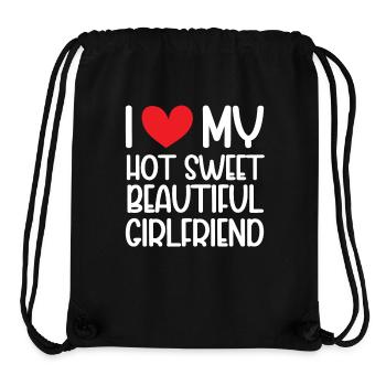 Paare Liebe Herz Freund Geschenkidee Beziehung - Stanley/Stella recycelter Gym Bag - Schwarz - Vorne