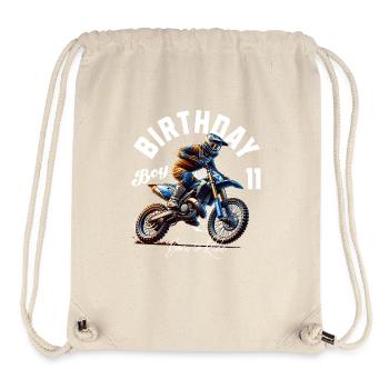 Motocross 11. Geburtstag - Stanley/Stella recycelter Gym Bag - Naturweiß - Vorne