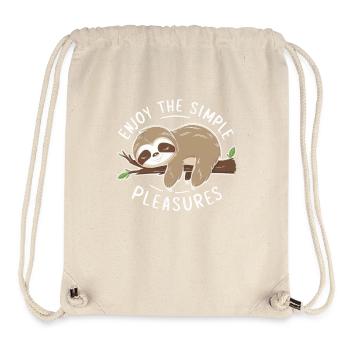 Enjoy the simple pleasures of Sloth Inspiring - Stanley/Stella Recycled Gym Bag - natural - Front