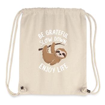 Be grateful, relax, enjoy life - - Stanley/Stella Recycled Gym Bag - natural - Front