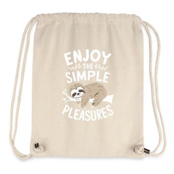 Enjoy the simple pleasures of Sloth Inspiring - Stanley/Stella Recycled Gym Bag - natural - Front