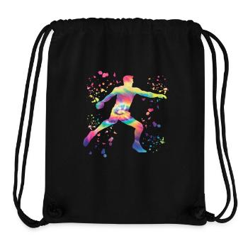 Diskuswerfer Colorsplash Diskuswurf - Stanley/Stella recycelter Gym Bag - Schwarz - Vorne