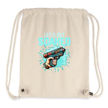Let's Get Soaked Squirt Gun Summer Water Fun - Stanley/Stella Recycled Gym Bag - natural - Front