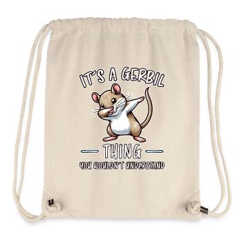 Dabbing Gerbil Saying Racing Rat Gerbil Gift - Stanley/Stella Recycled Gym Bag - natural - Front