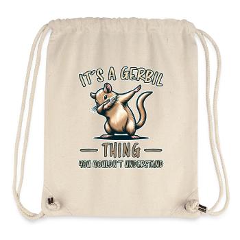 Dabbing Gerbil Saying Racing Rat Gerbil Gift - Stanley/Stella Recycled Gym Bag - natural - Front