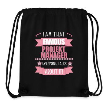 Chef de projet Profession Cadeau pour femmes - Sac à cordon recyclé Stanley/Stella - noir - Devant