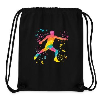 Diskuswerfer Colorsplash Diskuswurf - Stanley/Stella recycelter Gym Bag - Schwarz - Vorne