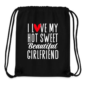 Paare Liebe Herz Freund Geschenkidee Beziehung - Stanley/Stella recycelter Gym Bag - Schwarz - Vorne
