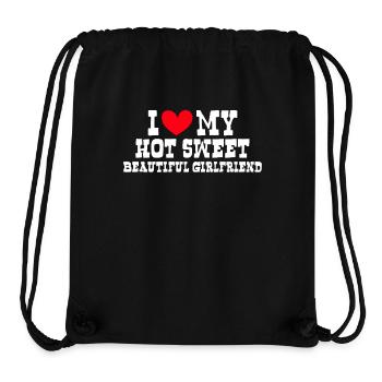 Paare Liebe Herz Freund Geschenkidee Beziehung - Stanley/Stella recycelter Gym Bag - Schwarz - Vorne