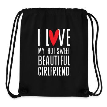 Paare Liebe Herz Freund Geschenkidee Beziehung - Stanley/Stella recycelter Gym Bag - Schwarz - Vorne