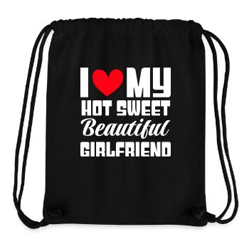 Paare Liebe Herz Freund Geschenkidee Beziehung - Stanley/Stella recycelter Gym Bag - Schwarz - Vorne