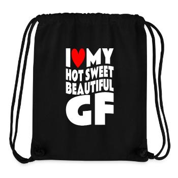 Paare Liebe Herz Freund Geschenkidee Beziehung - Stanley/Stella recycelter Gym Bag - Schwarz - Vorne