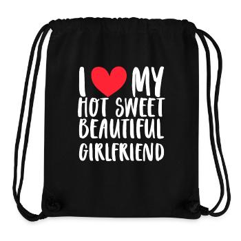 Paare Liebe Herz Freund Geschenkidee Beziehung - Stanley/Stella recycelter Gym Bag - Schwarz - Vorne