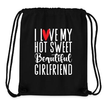 Paare Liebe Herz Freund Geschenkidee Beziehung - Stanley/Stella recycelter Gym Bag - Schwarz - Vorne
