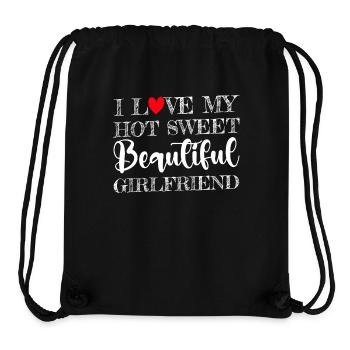 Paare Liebe Herz Freund Geschenkidee Beziehung - Stanley/Stella recycelter Gym Bag - Schwarz - Vorne