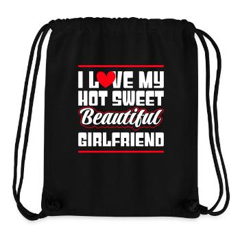 Paare Liebe Herz Freund Geschenkidee Beziehung - Stanley/Stella recycelter Gym Bag - Schwarz - Vorne
