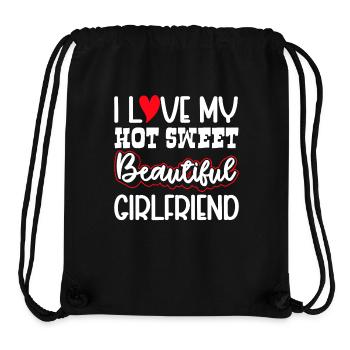 Paare Liebe Herz Freund Geschenkidee Beziehung - Stanley/Stella recycelter Gym Bag - Schwarz - Vorne