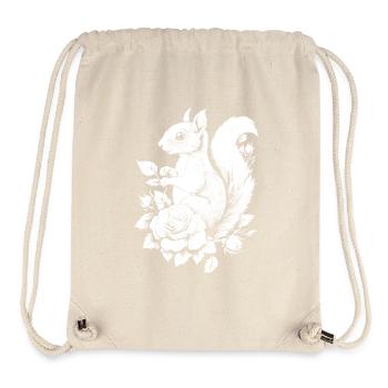 Eichhörnchen Blumen Rose Ästhetik Hörnchen - Stanley/Stella recycelter Gym Bag - Naturweiß - Vorne
