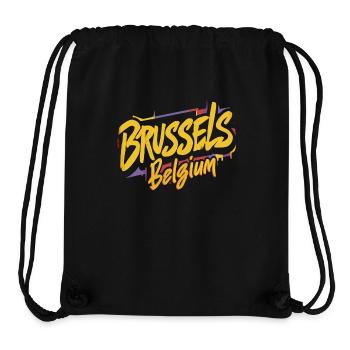 Mémoire souvenir de Varsovie Pologne - Sac à cordon recyclé Stanley/Stella - noir - Devant