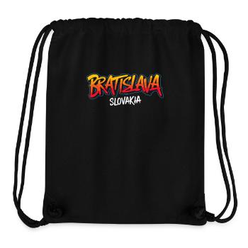 Varsovie, Pologne, souvenir - Sac à cordon recyclé Stanley/Stella - noir - Devant