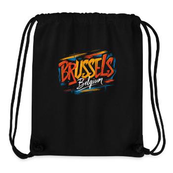 Mémoire souvenir de Varsovie Pologne - Sac à cordon recyclé Stanley/Stella - noir - Devant