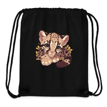 Clouded Leopard Nebelparder - Stanley/Stella Recycled Gym Bag - black - Front