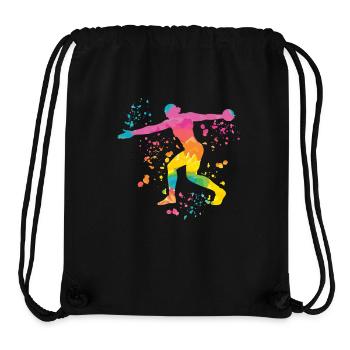 Diskuswerfer Colorsplash Diskuswurf - Stanley/Stella recycelter Gym Bag - Schwarz - Vorne
