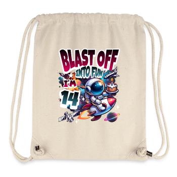 Astronaut 14th Birthday Space - Stanley/Stella Recycled Gym Bag - natural - Front