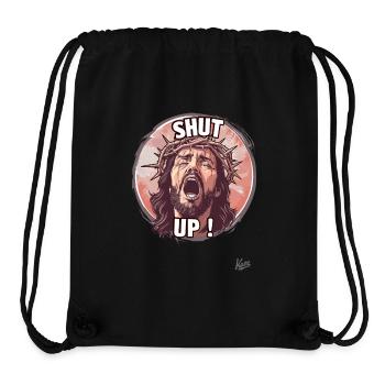 Jesus-Typ in Qualen sagt: „Halt die Klappe“ - Stanley/Stella recycelter Gym Bag - Schwarz - Vorne