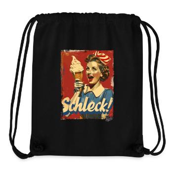 Happy 1950s housewife with cream – Schleck! - Stanley/Stella Recycled Gym Bag - black - Front