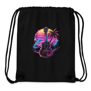 Ukulélé Retrowave - Sac à cordon recyclé Stanley/Stella - noir - Devant