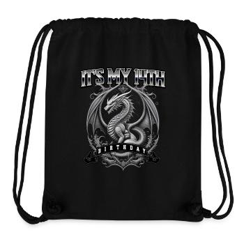 Dragon 14th Birthday Dragon - Stanley/Stella Recycled Gym Bag - black - Front