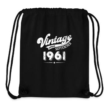 Vintage since September 1961 Birthday Gift - Stanley/Stella Recycled Gym Bag - black - Front