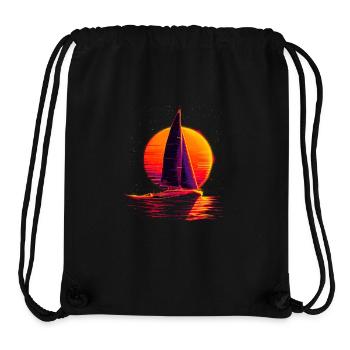 Oldschool Segeln - Stanley/Stella recycelter Gym Bag - Schwarz - Vorne
